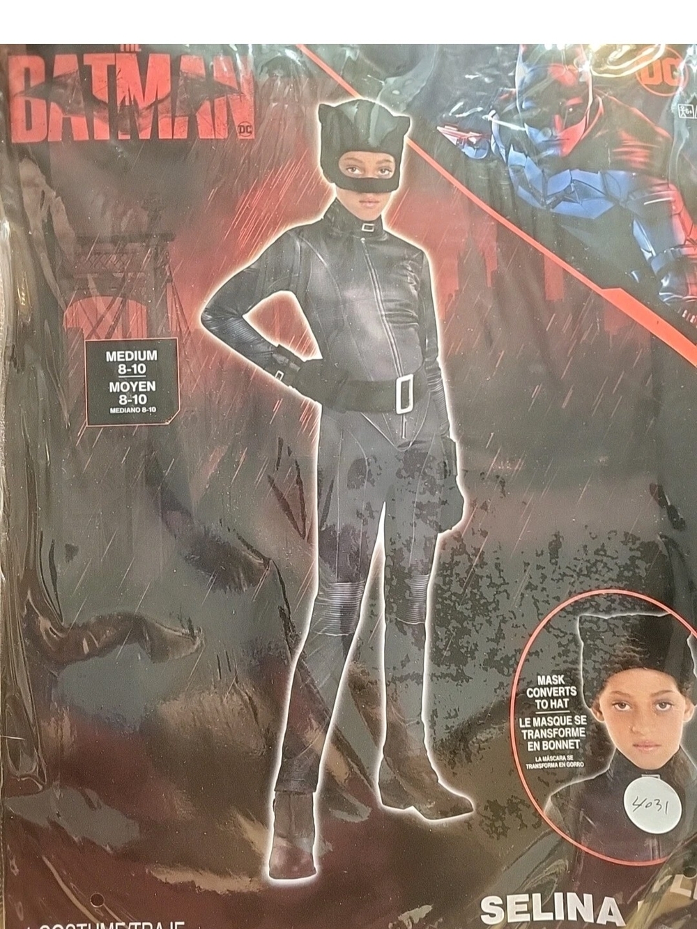 Selina Kyle Child Halloween Costume The Batman DC Medium Size 8-10#4031 #4056